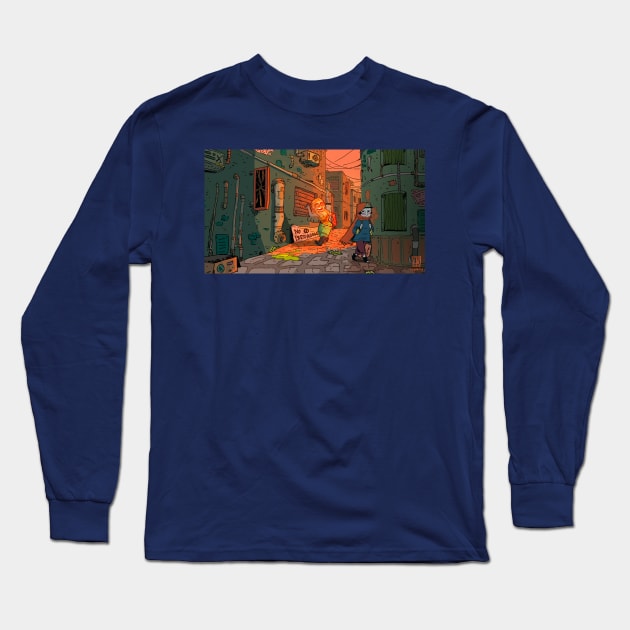 No trespassing Long Sleeve T-Shirt by reysaurus